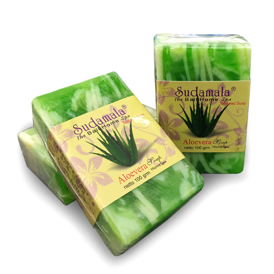 Savon fait à la main à l'aloe vera, savon nettoyant pour le visage et le bain